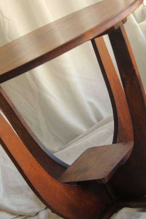 Image 1 of Art Deco Sidetabel Bijzettafel Plantentafel Rond