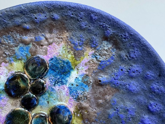 1x Piatto da parete in ceramica blu vintage / Decorazione da parete – Decorazioni murali (photo 2 of 7)