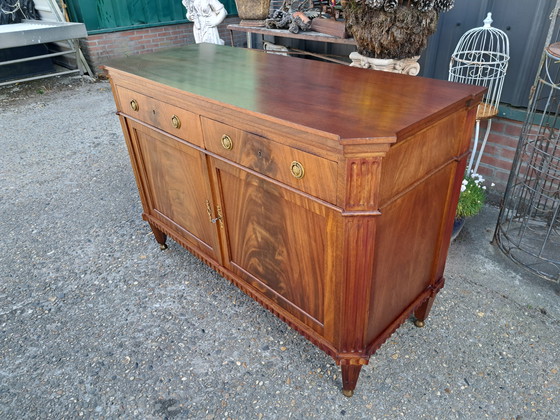 Image 1 of Buffet pliant hollandais ancien, buffet, console murale dim. 135x58cm et 93/144 cm de haut