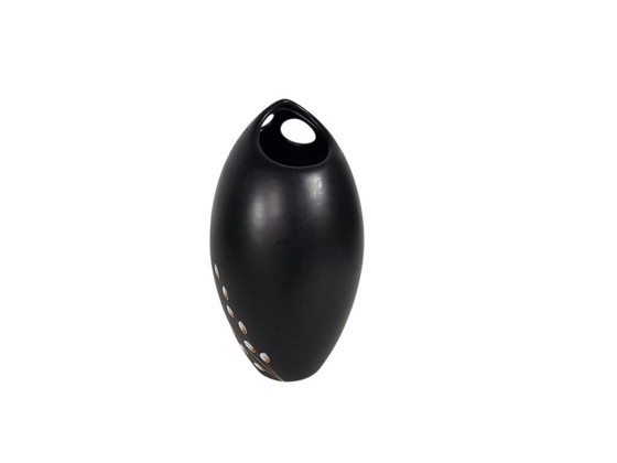 Image 1 of Flora Ceramics - Spring model - matte black - Gouda - signed - 1961