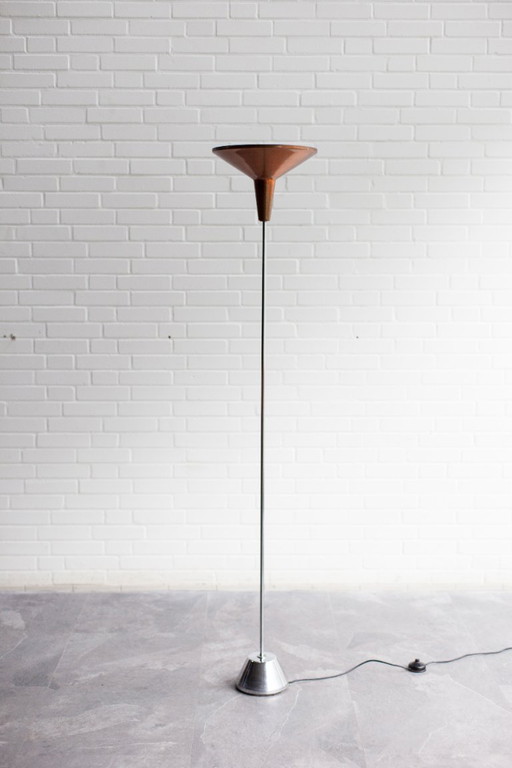 Lámpara de pie de cobre, Italia, década de 1960