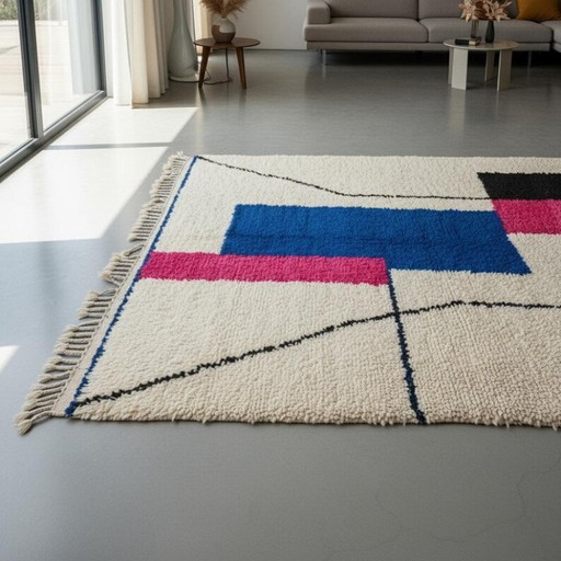 Authentisches Berber-Teppich aus Leinen, 250 x 150 cm