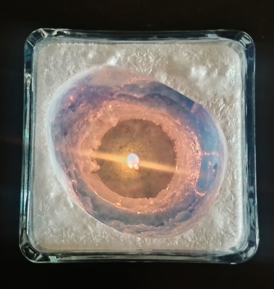 Himalayas · Collectible 1/1 Hand-Painted Functional Candle · Inspired by Nicholas Roerich – Glass art, Glass (photo 13 of 13)