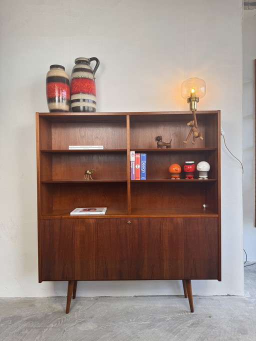 Hundevad & Co Bibliothèque en teck avec armoire à abattant - Danish Functional Design