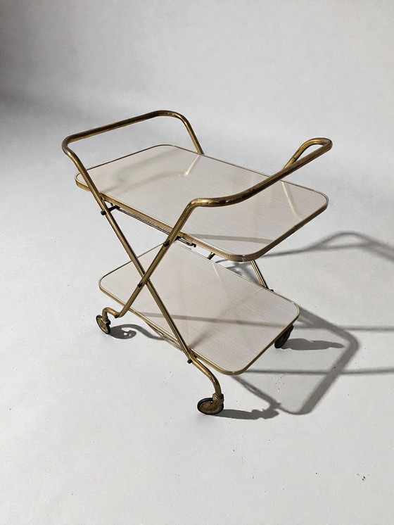 Image 1 of Carrello da bar/carrello di servizio/tavolo francese di metà secolo, anni '60/'70
