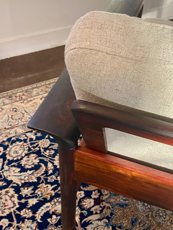 Image 1 of Fauteuil & Ottoman Hans Olsen – Vatne Møbler (Danemark, 1960s) Palissandre