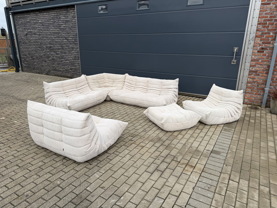 Image 1 of Ligne Roset Togo 2x 2-seater and 1x 3-seater in Beige Corduroy
