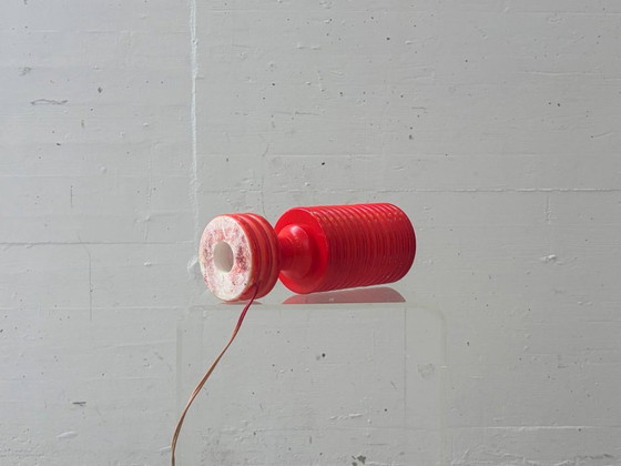 Image 1 of Lampada da tavolo rossa in pietra, stile futuristico, anni '70.