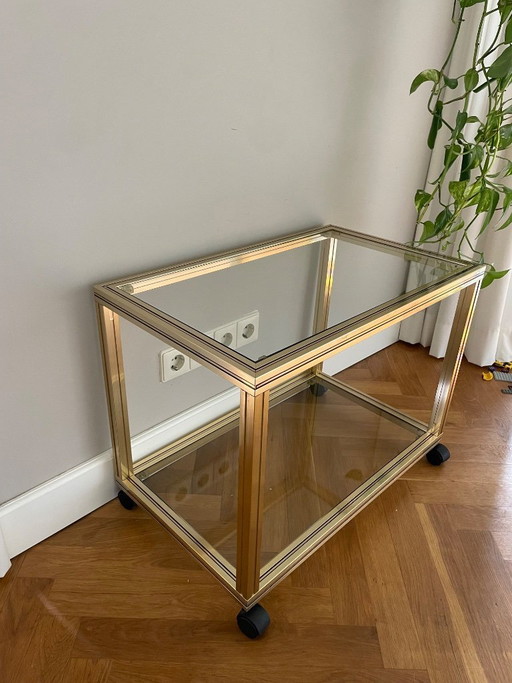 Retro glass Pierre Vandel Paris coffee table, 1970s