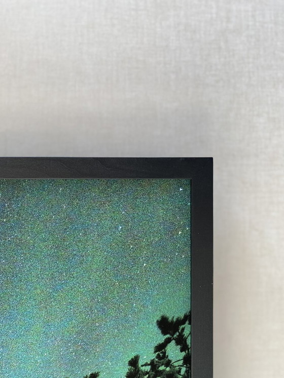 Image 1 of Limited Edition Print of a Forest in the Northern Lights (Edition 4/15)