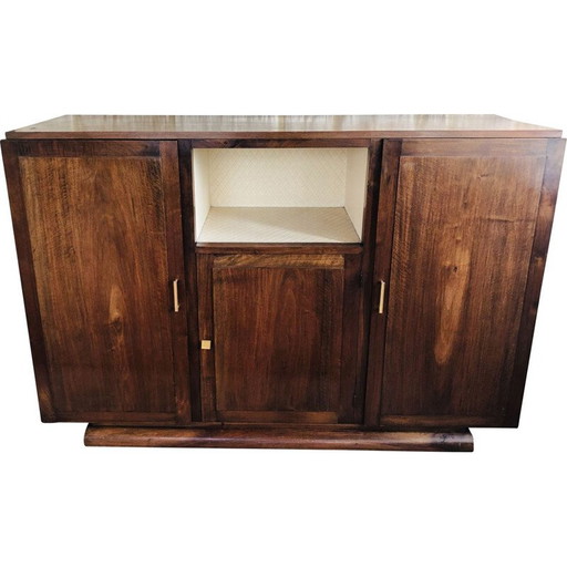 Credenza art déco vintage in noce, anni '50