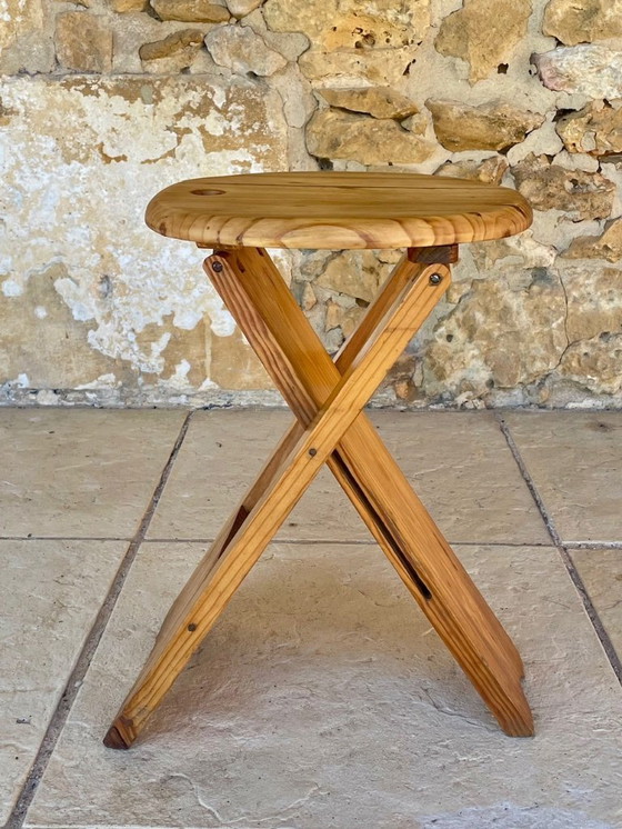 Image 1 of Mid-Century, TS Folding Stool, by Roger Tallon for Sentou, 1970s