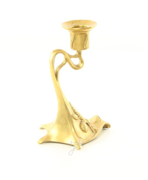 Bronzeleuchter im Jugendstil