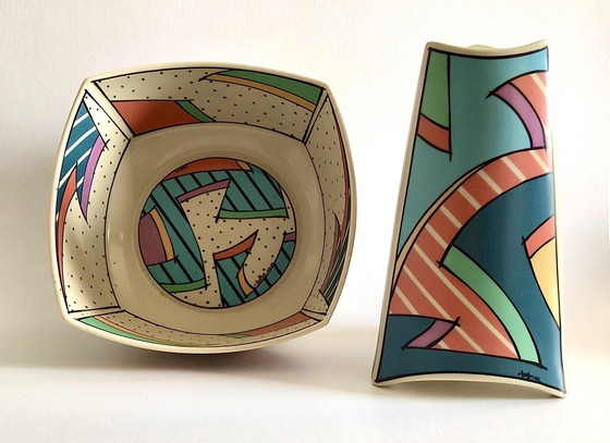 Image 1 of Rosenthal Dorothy Hafner Flash Eine Vase und eine Schale