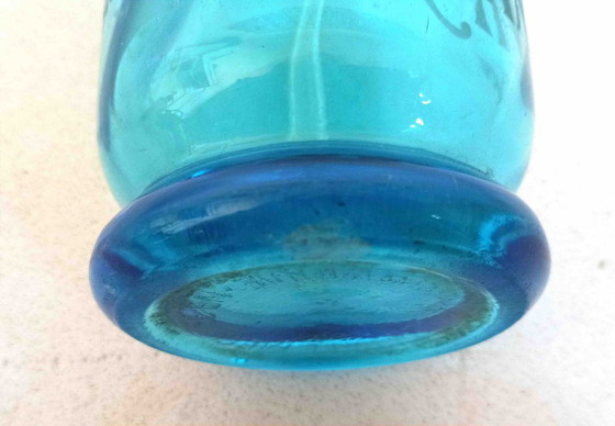 Image 1 of Blauwe seltzer sifon 1900 Hoogte 29,7 cm