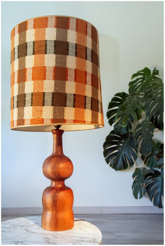 Large 60s Turned Wood Lamp JS Guy – Table lamps (photo 4 of 8)