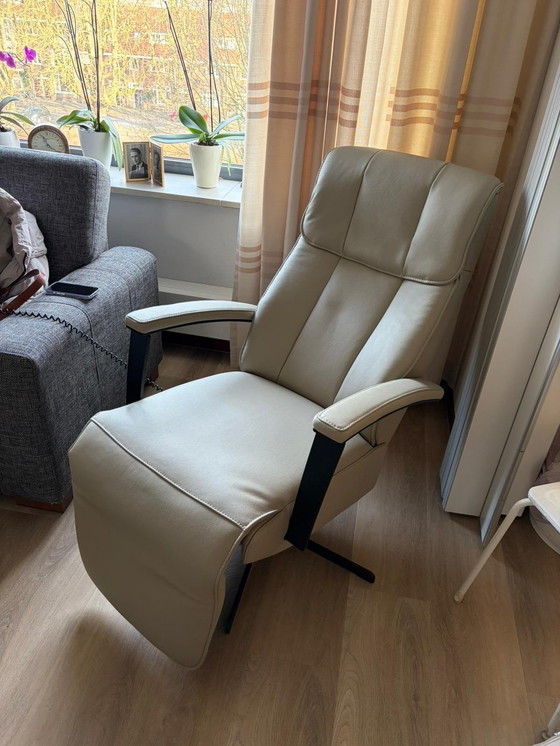 Image 1 of Poltrona da ufficio Prominent Vecchio Stand-up di lusso, come nuova, interamente in pelle, 3 motori e batteria