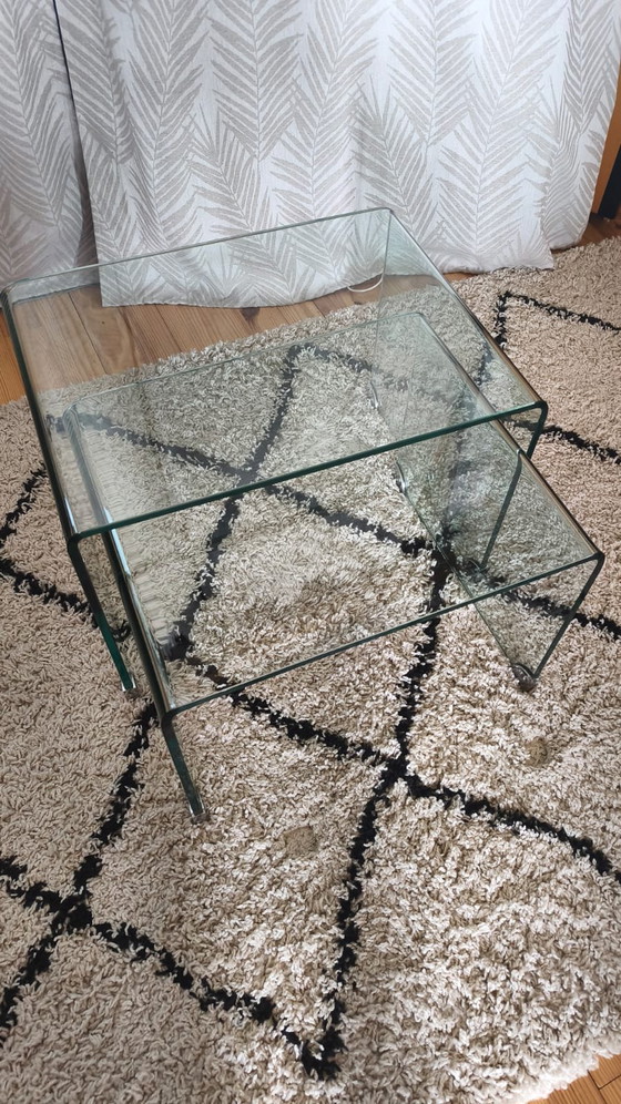 Image 1 of Tables basses gigognes verre trempé Joan 