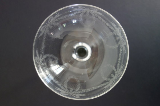 Image 1 of 11 vintage gegraveerde kristallen champagneglazen