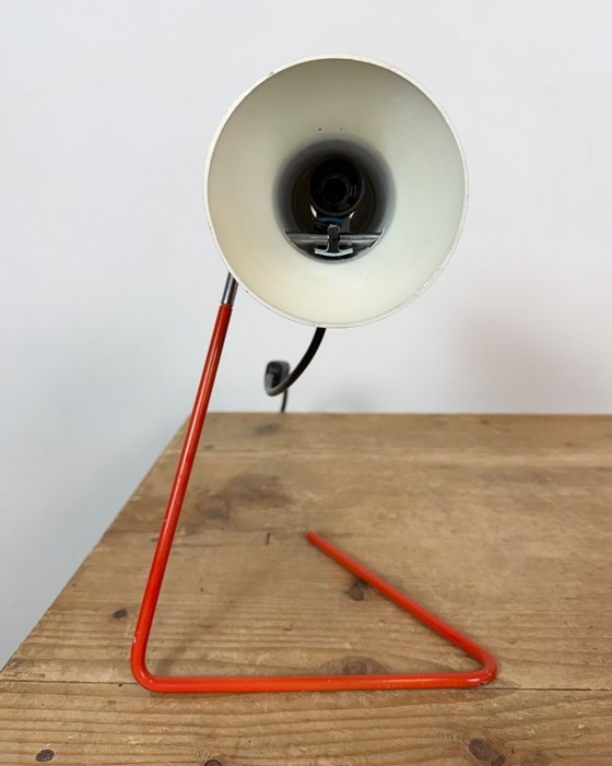 Vintage Red Table Lamp by Josef Hurka for Drupol, 1960s I – Iron, Metal (photo 15 of 21)