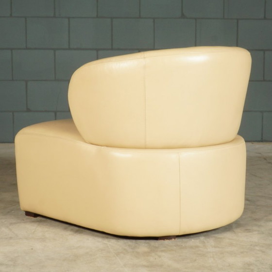 Image 1 of Set vintage lederen fauteuils – beige