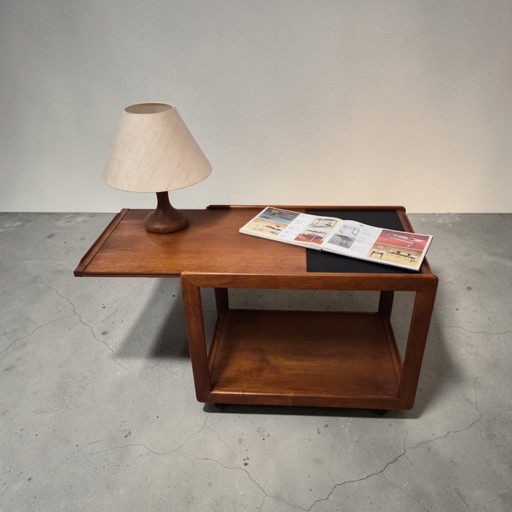 Chariot de bar en teck extensible, style milieu du XXe siècle, Danemark, années 1960 – serveerwagens, Wood