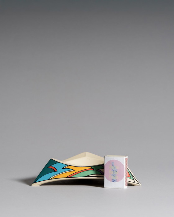 Image 1 of Dorothy Hafner for Rosenthal, “Flash” Vase Duo with Matching Ashtray, Germany, 1980s
