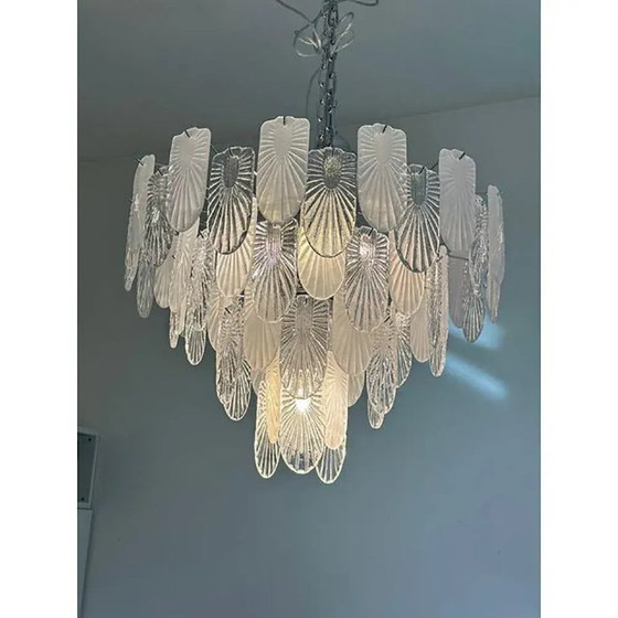 Image 1 of Art Deco Murano Style Chandelier by Simoeng