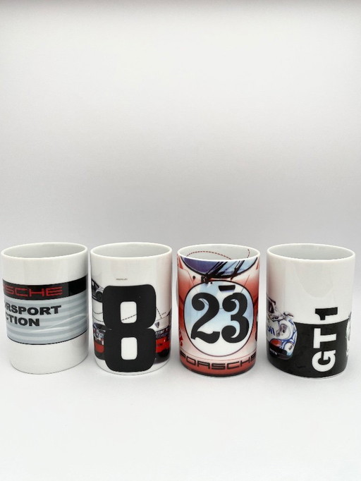 Rare collectible Porsche ceramic mugs.