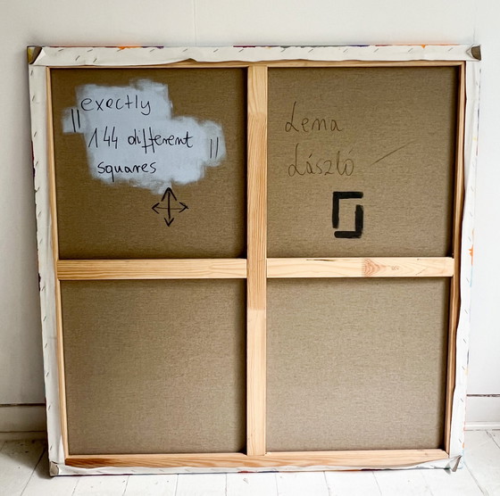 Image 1 of  Lena László, acrylique sur toile, 'Exactly 144 different squares
