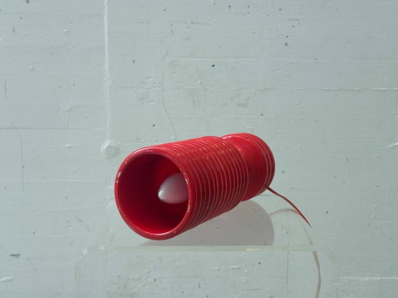 Image 1 of Lampada da tavolo rossa in pietra, stile futuristico, anni '70.