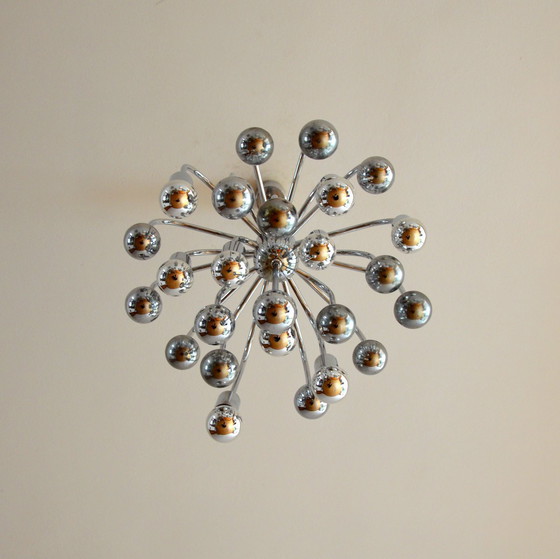 Image 1 of Lustre Sputnik / Space age / 9 feux Design 1970s