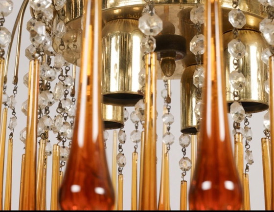 Image 1 of Murano tear drop chandelier 1970’s