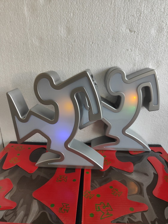 Image 1 of La Linea - Lamp after Osvaldo Cavandoli, Keith Haring - Set of 2 1990