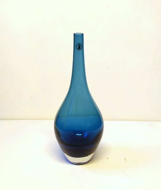 Image 1 of Murano Blue Glass Mix Vases, 1980, Set of 3