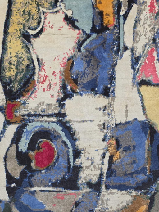 Handgeknüpfter Wollteppich – inspiriert von abstrakter Kunst von André Lanskoy (260 x 190 cm) (102 x 75 Zoll) (photo 2 of 9)