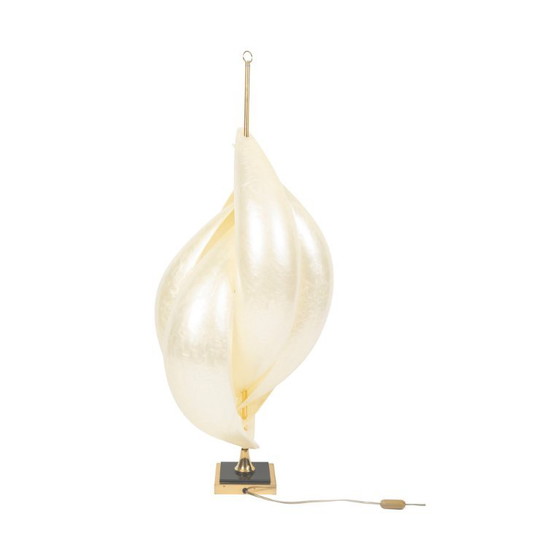 « Coquillage » lamp van Maison Rougier, Canada, jaren 70 – Vloerlampen, Plexiglass, Brass (photo 2 of 7)