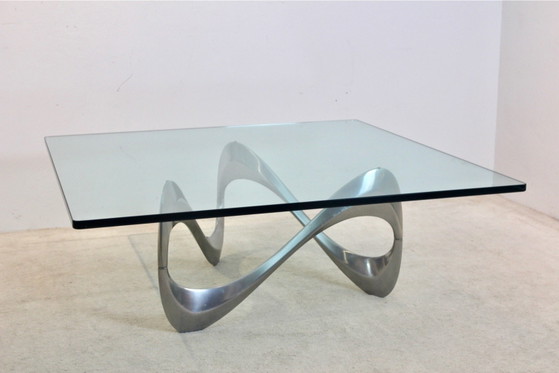Knut Hesterberg ‘Snake’ Salontafel, Gegoten Aluminium & Glas, Duitsland, jaren 60, Ronald Schmitt (foto 9 van 10)
