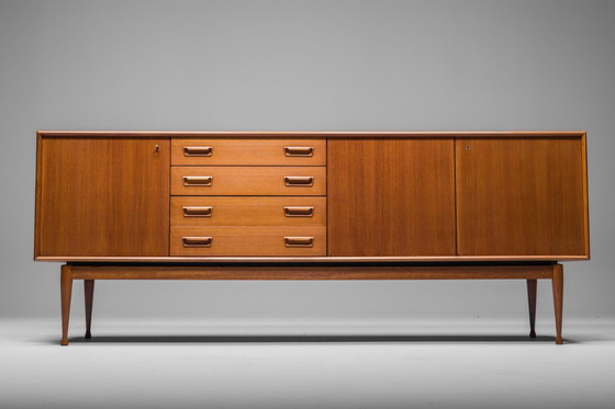 Image 1 of Credenza danese in teak di Gunnar Nielsen per Tibergaard, 1960