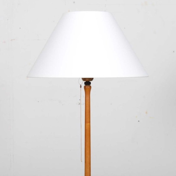 Image 1 of Lampadaire vintage en bois et métal des années 1960