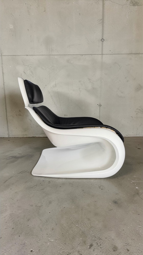 Targa Chair, Klaus Uredat, Lounge Chair, 1970s, Horn, Chairs and lounge chairs, Fiberglass, Skai, Black (photo 8 of 10)