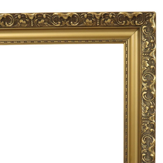 Image 1 of Marco clásico de madera antigua de estilo rococó