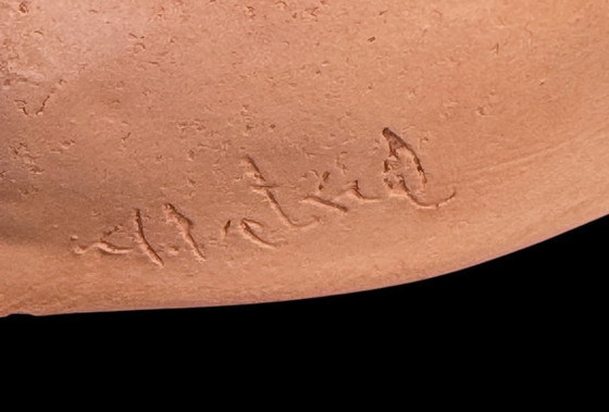 Image 1 of Large terracotta mask - Italy 1950 - Signed