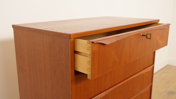 Vintage Deense Ladekast | Teak | 6 Lades | 106 Cm – Ladekasten, Wood (photo 6 of 9)