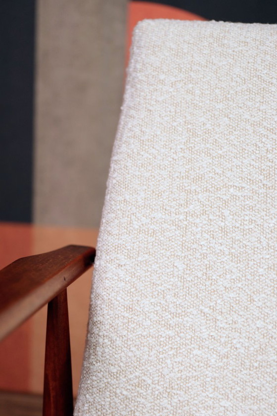 Image 1 of Vintage Lounge Chair Wit Bouclé Mid Century Design