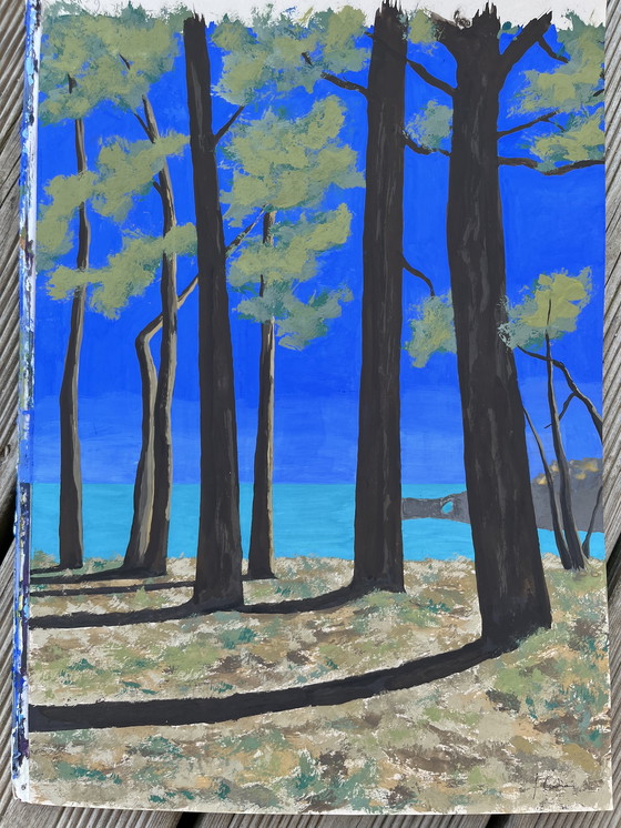 Image 1 of Gouache op papier, 40x30 cm.