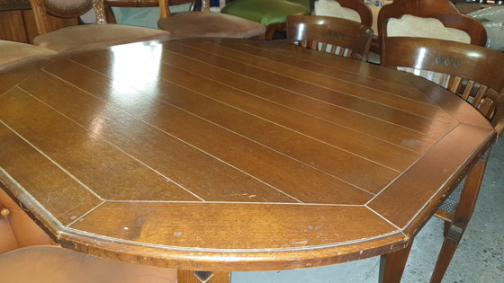 Image 1 of Bannink Art Nouveau oak table