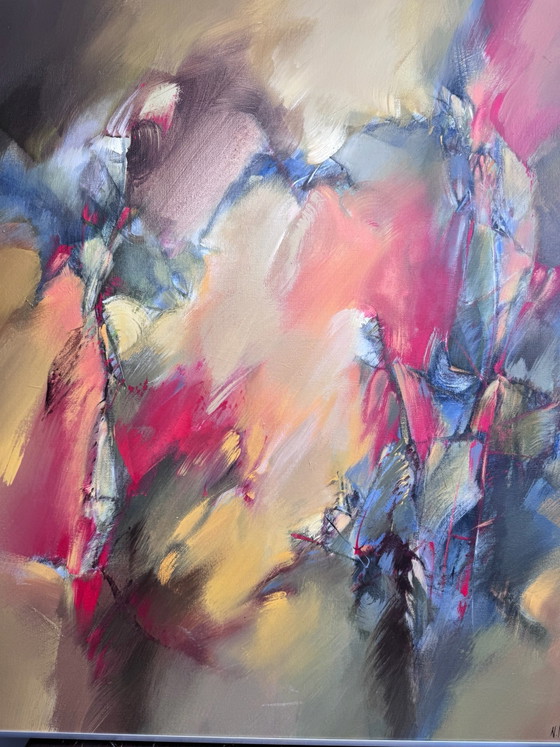 Nelly Madoulet, a contemporary abstract painting, Paintings & Drawings, Metal, Canvas, Gold (photo 2 of 14)