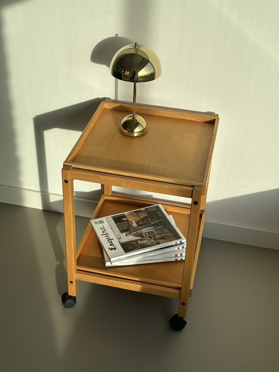 Image 1 of Hyllinge Møbler Trolley Side Table Vintage Danish Roller Table