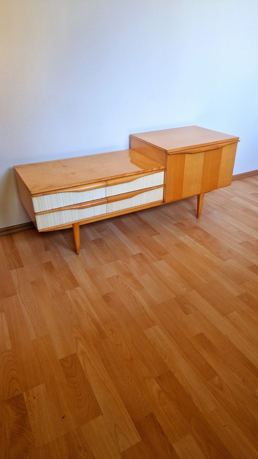 Buffet blond vintage suédois moderne du milieu du siècle, années 1950